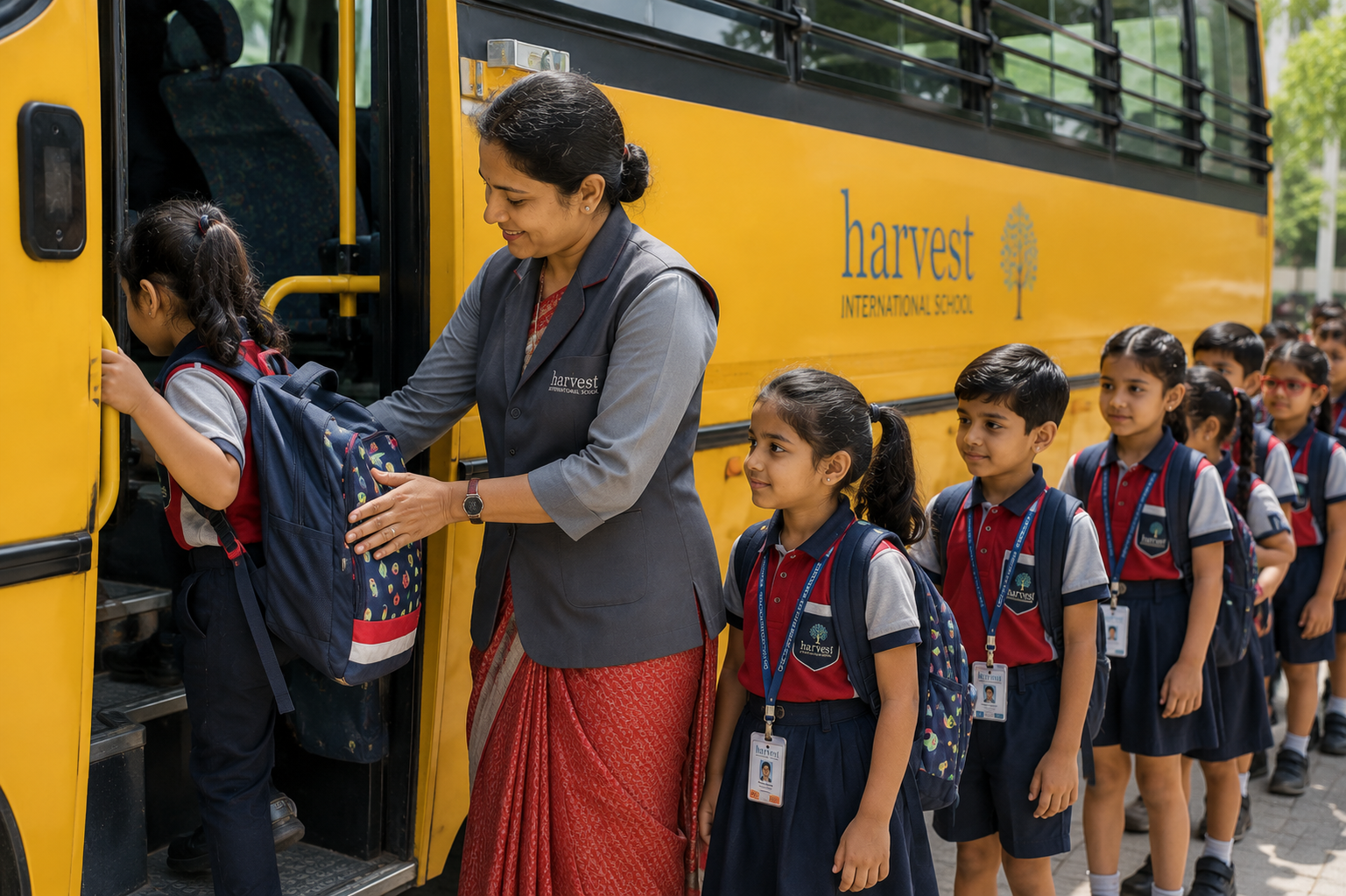 Female bus attendants for student safety