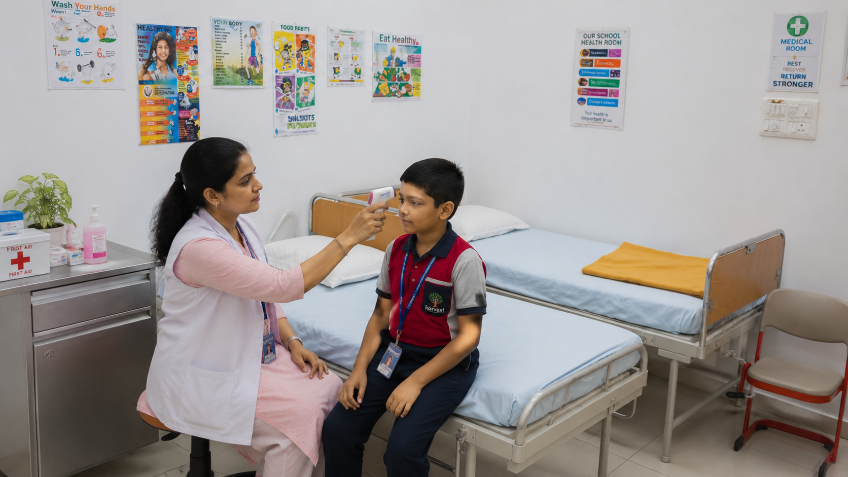 On-campus infirmary and first aid